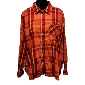 Time and Tru - XXXL orange/maroon/yellow long sleeve
